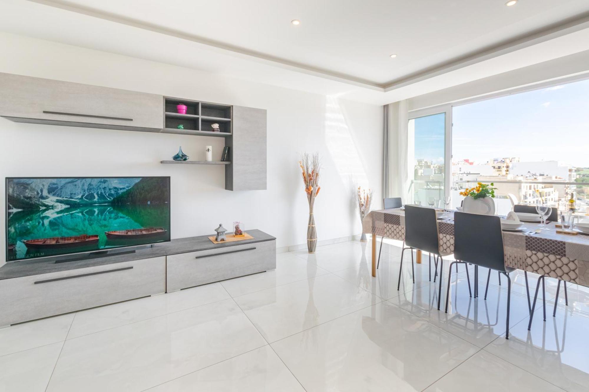 New Spacious Apartment With Amazing View Bugibba 圣保罗湾城 外观 照片